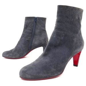 Christian Louboutin Gray Suede Boots SZ 38